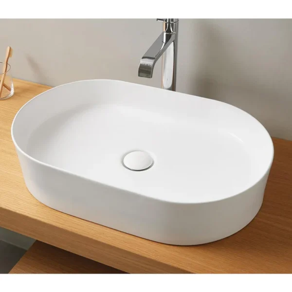 Vasque à Poser 1002GW 54x35x14cm Blanc Brillant