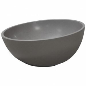 Vasque à poser en Pierre ADWA 42x13cm Gris Mat