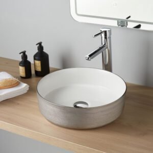 Vasque à Poser ROUND 36x36x12cm Argent