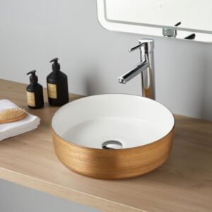 Vasque à Poser ROUND 36x36x12cm Doré