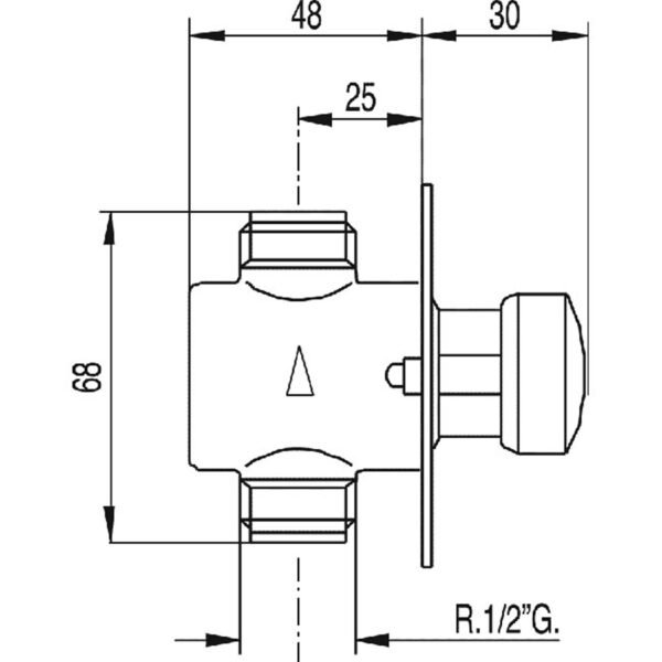 Robinet Temporisé Urinoir 1/2" Alimentation Arrière Laiton Chrome GENEBRE 1161 04 20 – Image 2