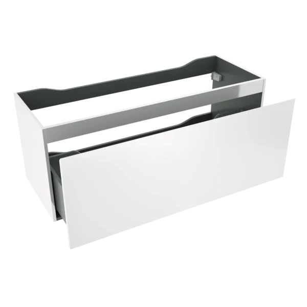 Set Meuble Susp 1T FRONTAL 120x45x28cm Blanc Neige + Lav Droit 121cm Blanc 65011/120