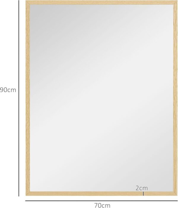 Miroir Encadré 90x80cm Roble(Chêne) – Image 2