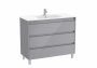 Meuble Sur Pieds 3T SIENA 100x45x85cm Gris Clair(Taupe) 7002/100