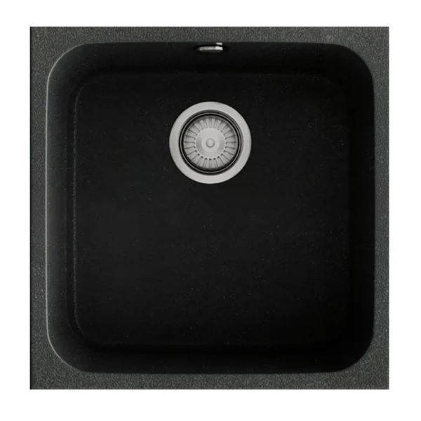 GANDIA 50 Évier en Résine 1 Bac 54x44,5x20cm Balsat Noir BS194C