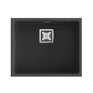 ZIE 50 Évier en Résine 1 Bac 55x45x20cm Noir Granite Mat BS186LMC