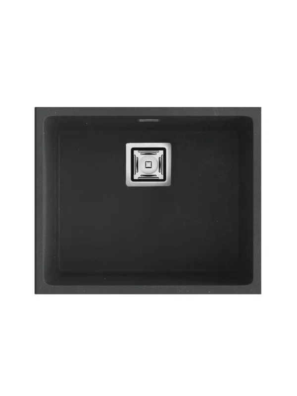 ZIE 60 Évier en Résine 1 Bac 65x45x20cm Noir Ganite Mat BS182LMC