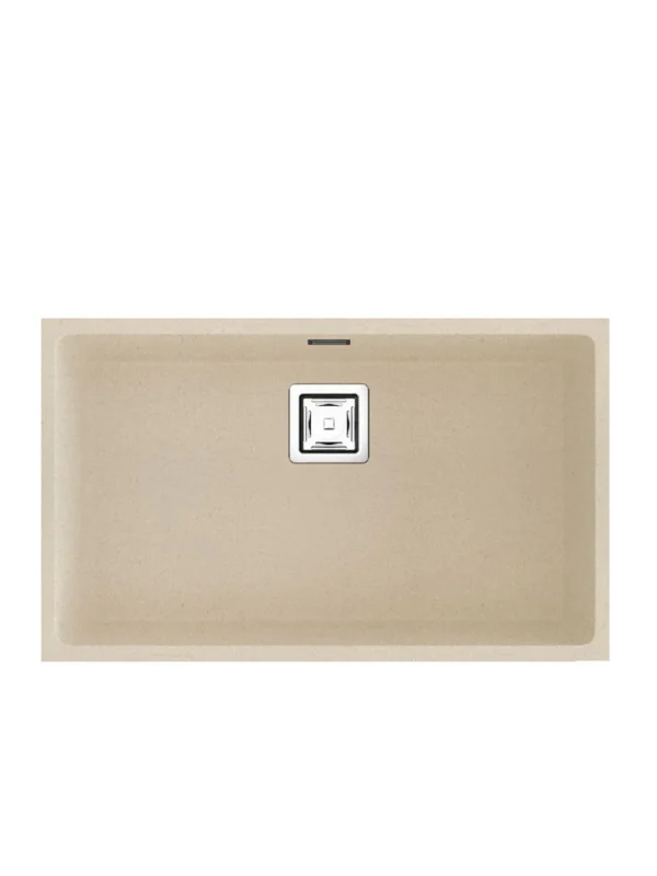 ZIE 70 Évier en Résine 1 Bac 75x45x20cm Beige Mat PU187C