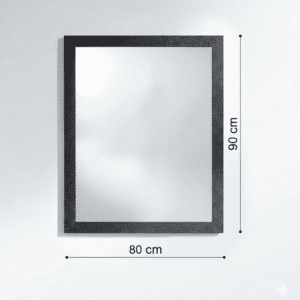 Miroir Encadré 90x80cm Noir
