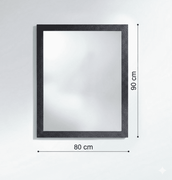Miroir Encadré 90x80cm Noir