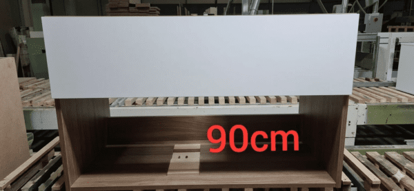 Meuble Susp 1T + 1RGMT Ouvert LINK 90x45x57cm Blanc/Noix LNMSBC90