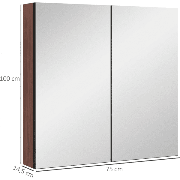 Miroir Pharmacie MADRID 2P Britania 100x75x14,5cm