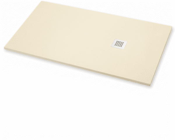 Receveur de Douche en Résine 140x80cm Crème + Bonde + Grill