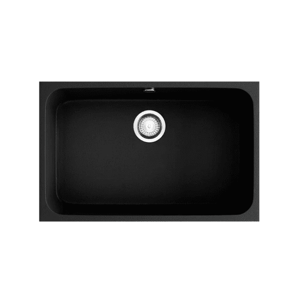 GANDIA 70 Évier en Résine 1 Bac 74x44,5x20cm Noir NL195C