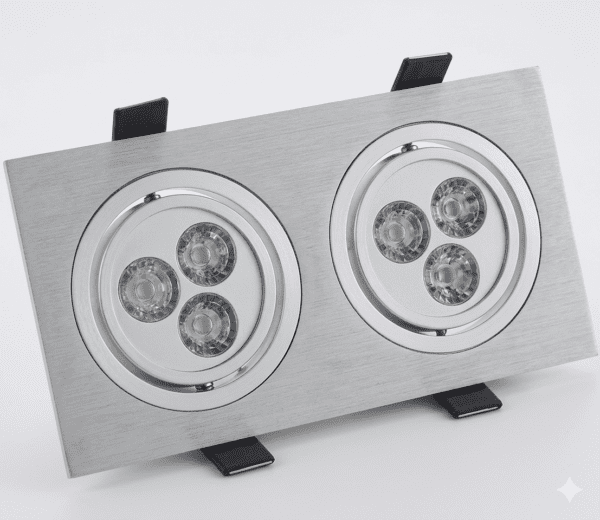 Spot Encastrable Led 2 x 3W Alu (Neutre)