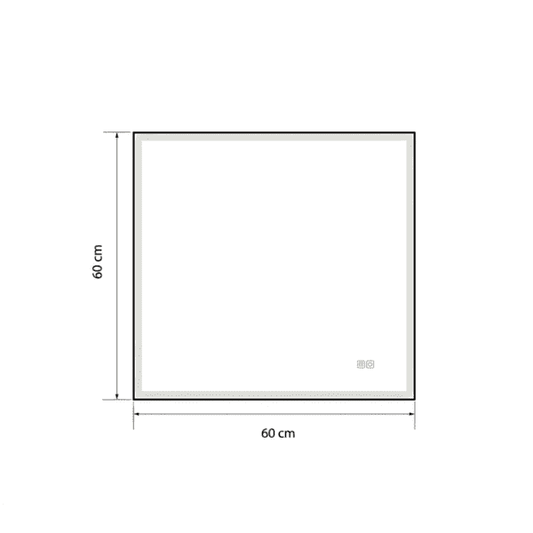 Miroir One Led SUNSET 60x60cm avec Antibuée 25029 – Image 2