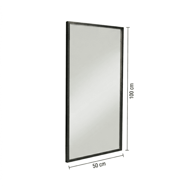Miroir Rectangulaire Cadre Foncé 50x100 cm 230036620 – Image 2