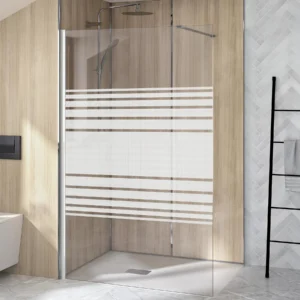 Latéral Fixe Droit de Paroi pour Angle VELA 80x190cm Chr/Sérigraphié CTESI DB0575111