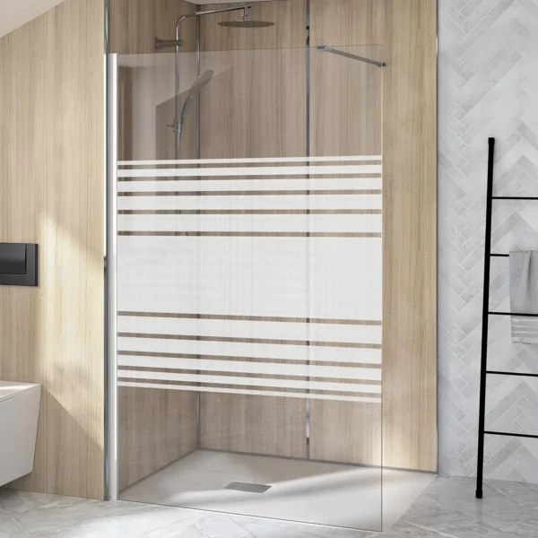 Latéral Fixe Droit de Paroi pour Angle VELA 80x190cm Chr/Sérigraphié CTESI DB0575111