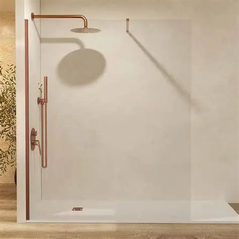 Paroi de Douche Fixe WALK-IN 90x195cm Or/Transp CASTEL Transparent WK090ORO