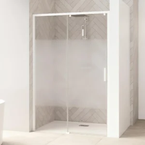 Paroi de Douche Frontale COPENHAGUE 1Fixe+1Coulissante 164/168x195cm Chr/Transp 26798