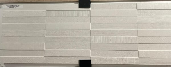 Carreau BLOCKS MOON Rectifié Blanc Mat 29,5x90cm 10,3mm(1,33m2/C)