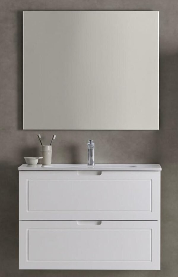 Meuble Susp 2T ALMA SEDA 100x45x55cm Blanc Mat SEDA100