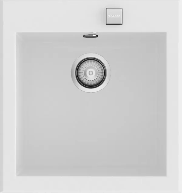 SHIRA 46 Évier en Resine1 Bac 47,5x51,5x22cm Blanc BL501LMC