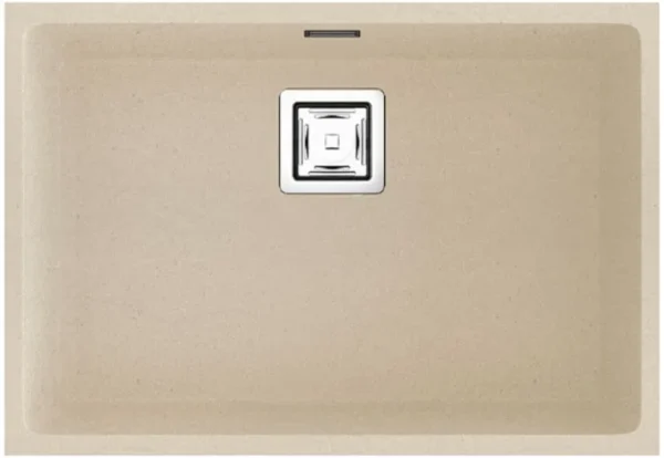 GANDIA 50 Évier en Résine 1 Bac 54x44,5x20cm Beige Mat PU194C
