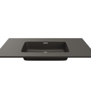 Lavabo à Encastrer 101x46x16,5cm ETNA Noir Mat