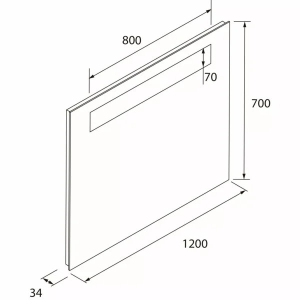 Miroir Led ECO One Led 120x70cm – Image 2