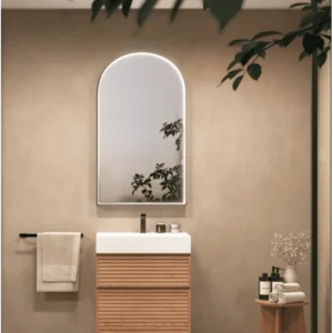 Miroir Led ROMA 110x60cm One Touch Antibué Contour Noir ROMA025/110NG