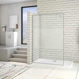 Paroi de Douche Frontale MALU 110x200cm 1Fixe+1coulissante Droite Chr/Sérigraphié CTESI DB0561121