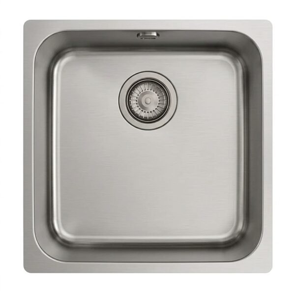 GANDIA 50 Évier en Résine 1 Bac 54x44,5x20cm Métallisé MT164C