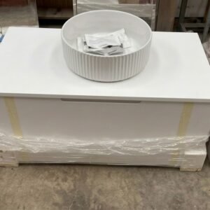 Meuble Susp 1 Coffre 100x45cm Blanc Brillant