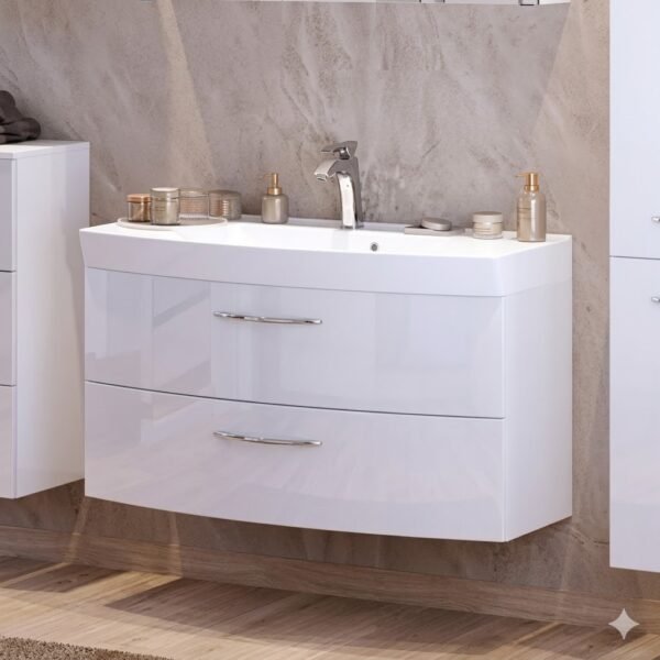 Meuble Susp 2T TEBAS 90 cm Blanc Chic 18895