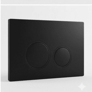 Bouton Poussoir pour WC Suspendu ROUND Noir Mat BK0202122