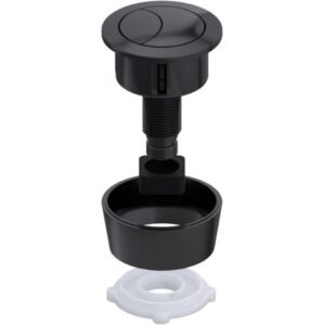 Bouton Poussoir pour Wc sur Pied(Genova,Rhodas,Siena,New Palermo,Nikko) Noir Mat